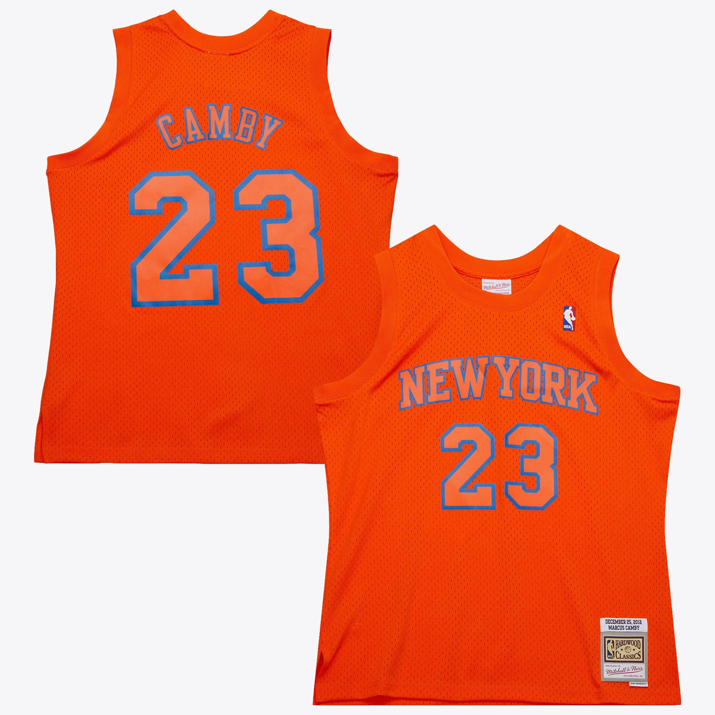 New York Knicks Mitchell & Ness Marcus Camby 2012 Day Authentic Jersey - Orange