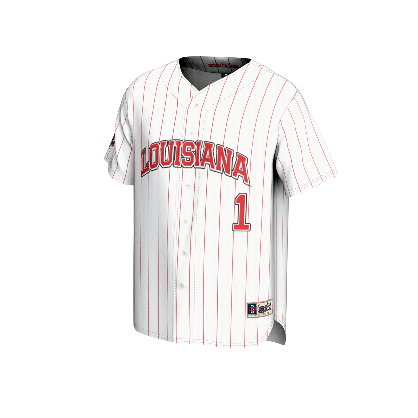 GameDay Greats White #1 Louisiana Ragin' Cajuns Lightweight Baseball Fashion Jersey