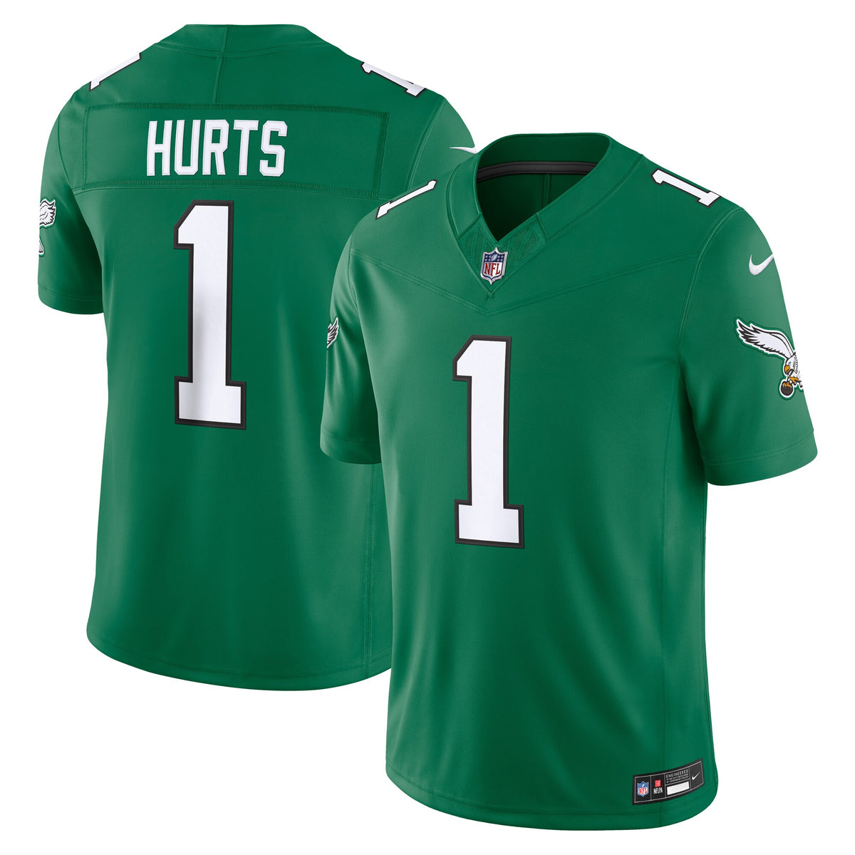 Philadelphia Eagles Jalen Hurts Kelly Green Alternate Vapor F.U.S.E. Stitched Limited Jersey