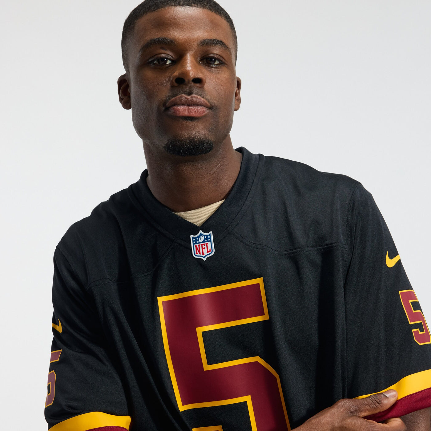 Hail Raiser Washington Commanders Jayden Daniels Nike Black Alternate Game Jersey