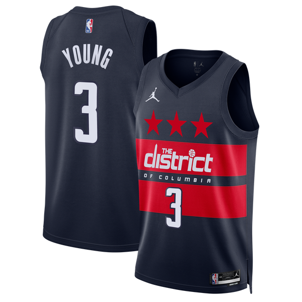 Washington Wizards Jordan Brand Statement Edition Swingman Jersey - Navy - Trae Young -