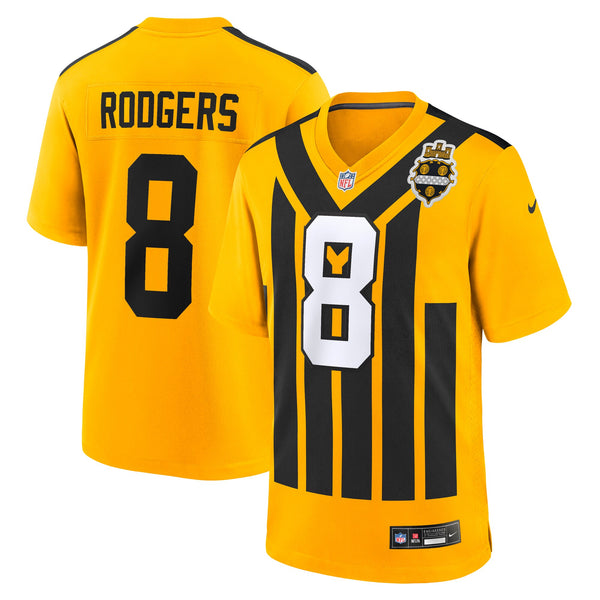 Pittsburgh Steelers Aaron Rodgers Nike Gold Alternate 1933 Throwback Game Jersey