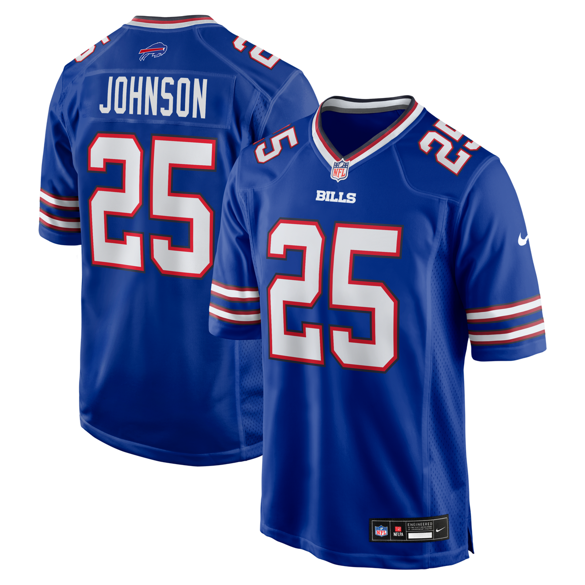 Buffalo Bills Ty Johnson Royal Team Game Jersey