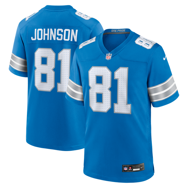 Detroit Lions Calvin Johnson Nike Blue Team Retired Game Jersey