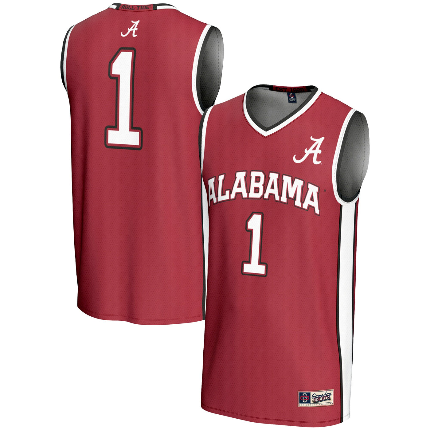 GameDay Greats #1 Crimson Alabama Crimson Tide Lightweight Basketball Jersey