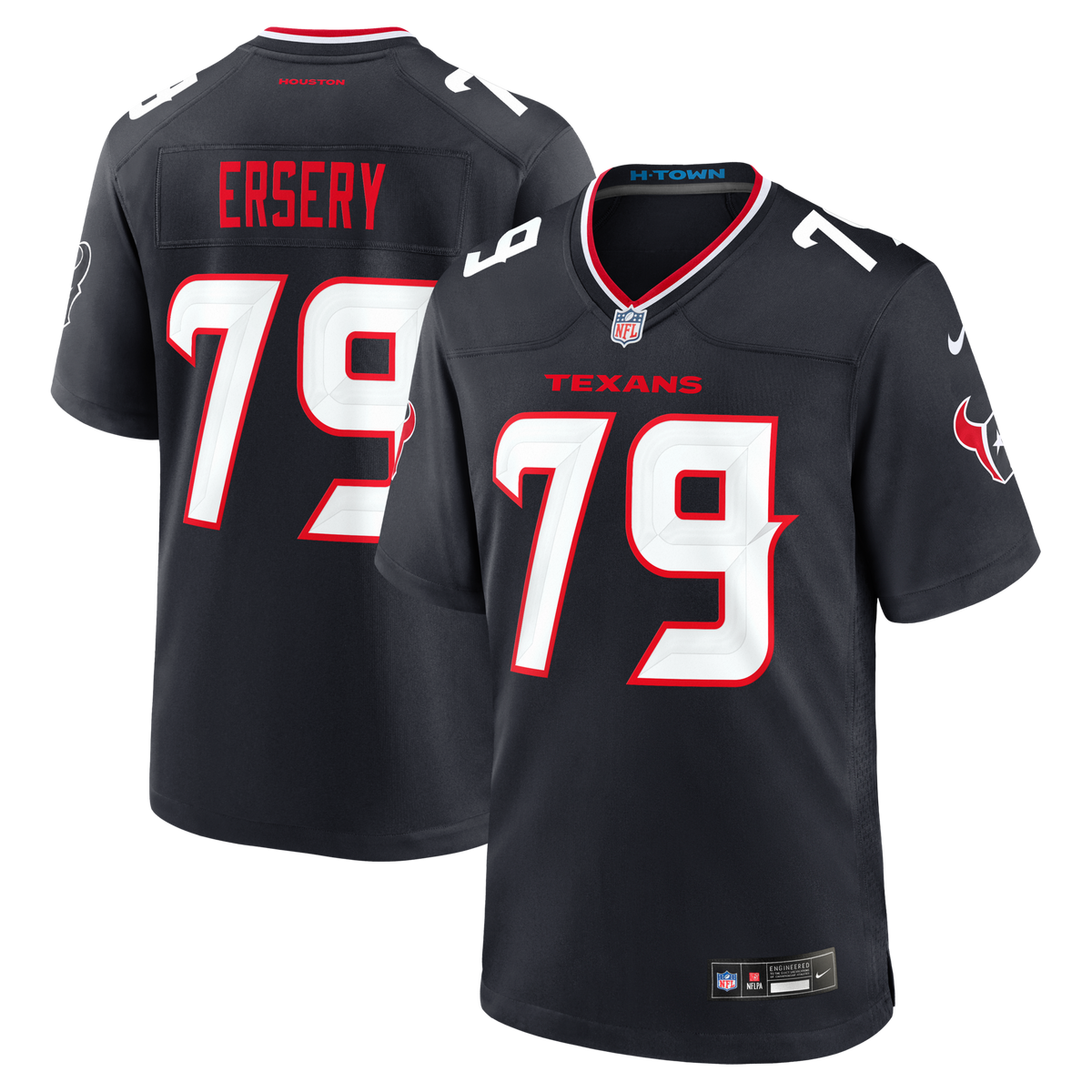 Houston Texans Aireontae Ersery Navy Team Game Jersey