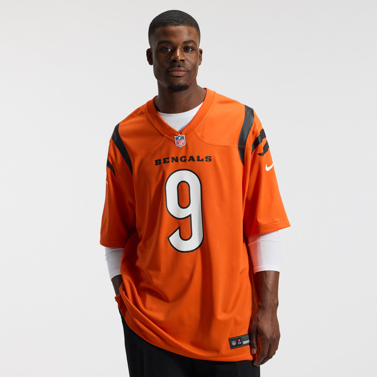 Cincinnati Bengals Joe Burrow Orange Alternate Game Jersey