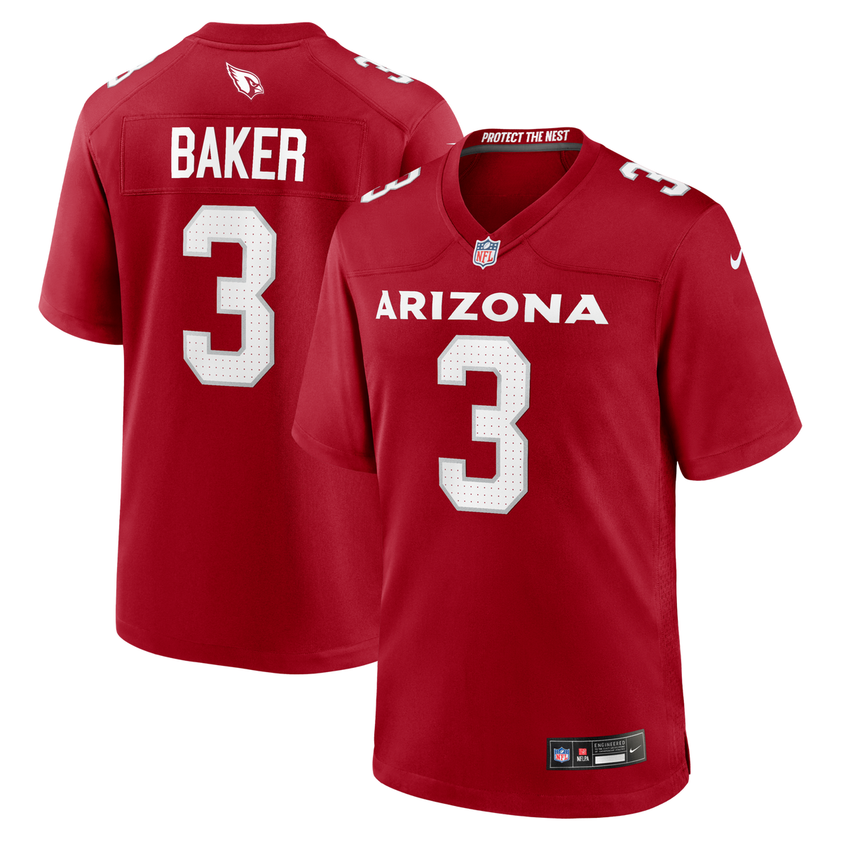 Arizona Cardinals Budda Baker Cardinal Game Player Jersey