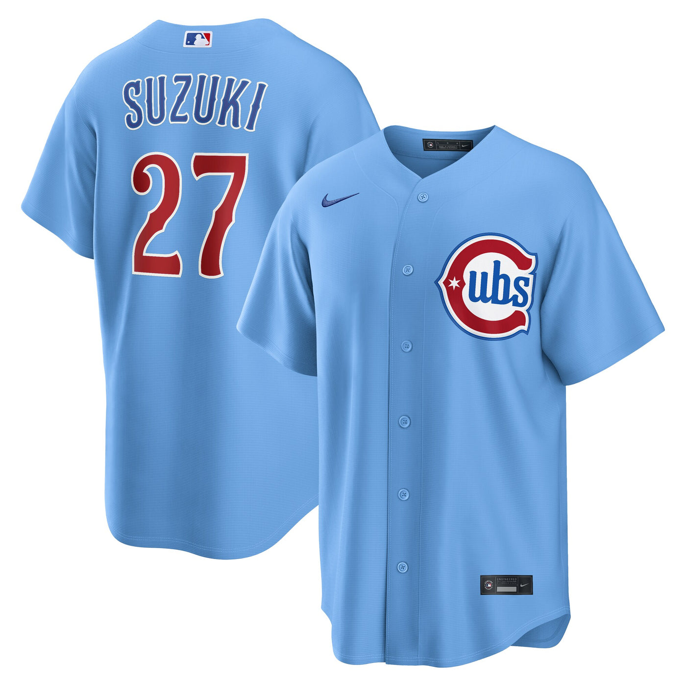 Chicago Cubs Seiya Suzuki Nike Light Blue Alternate Replica Jersey