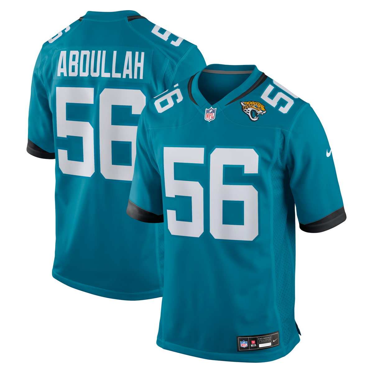 Jacksonville Jaguars Yasir Abdullah Teal Team Game Jersey