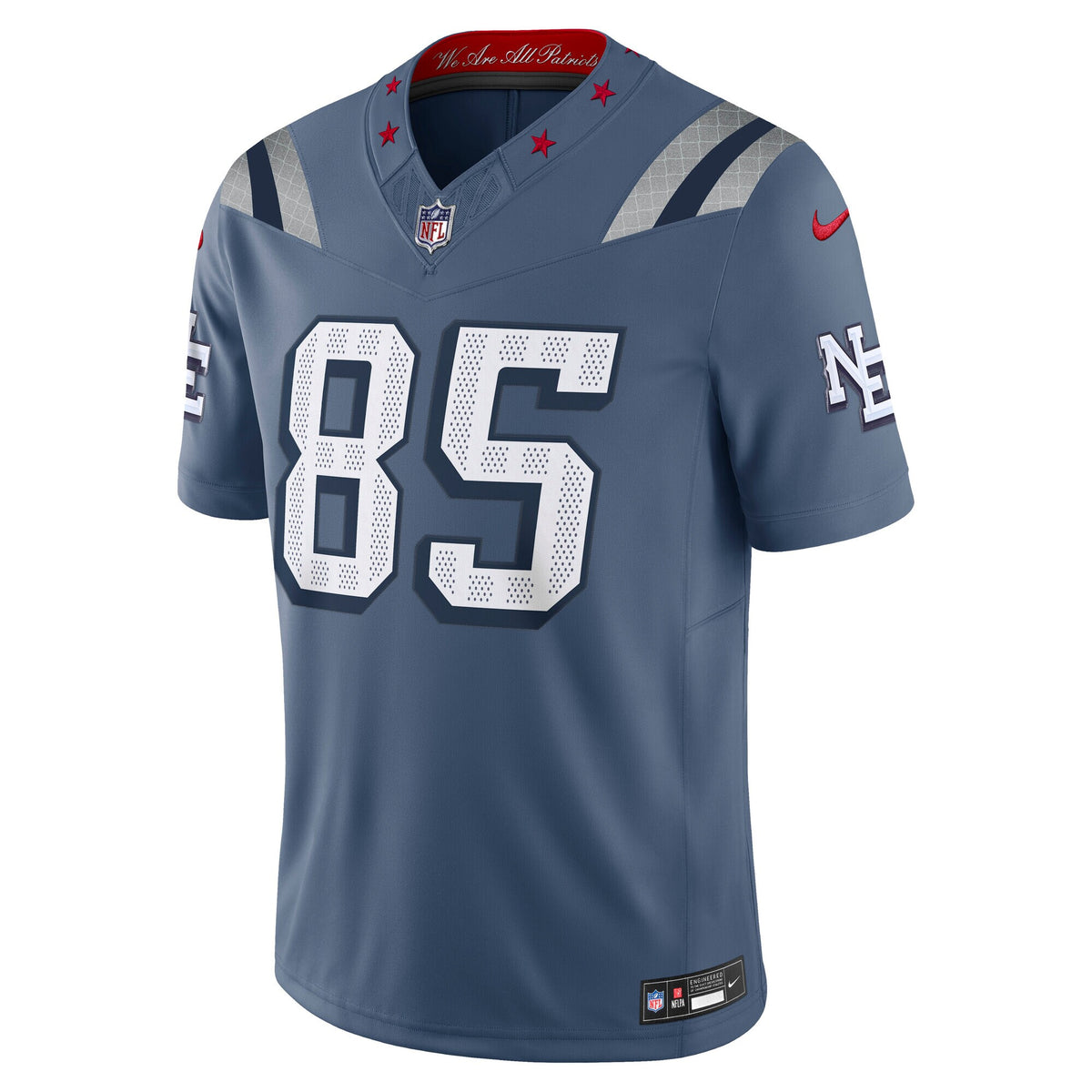 New England Patriots Hunter Henry Storm Blue 2025 Rivalries Collection Stitched Limited Jersey