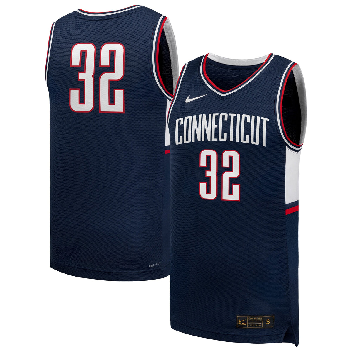 #32 UConn Huskies Retro Replica Jersey - Navy