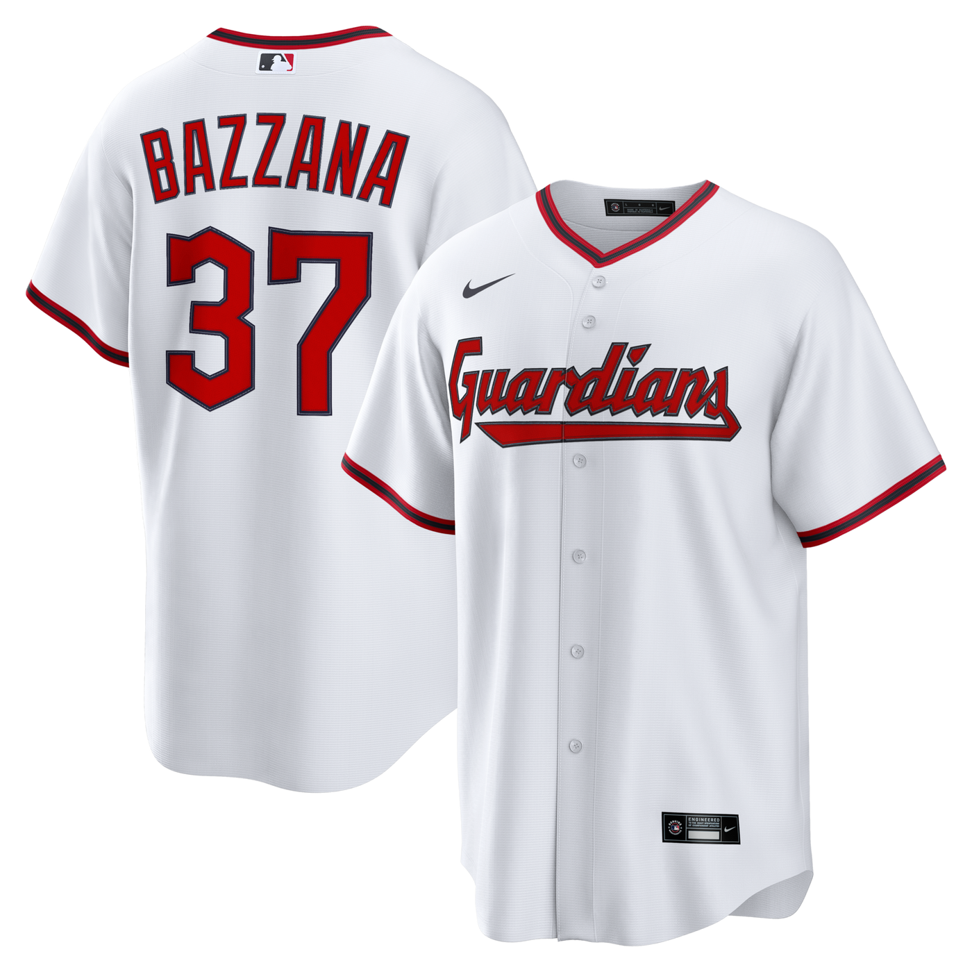 Cleveland Guardians Travis Bazzana Nike White Home Replica Jersey
