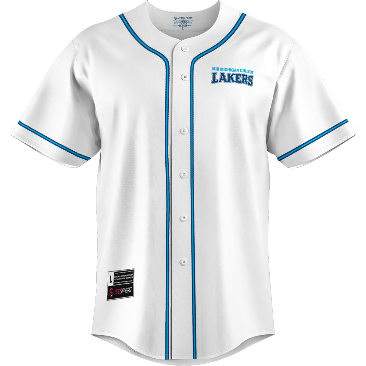 Mid Michigan College GameDay Greats Lightweight Baseball Jersey - White