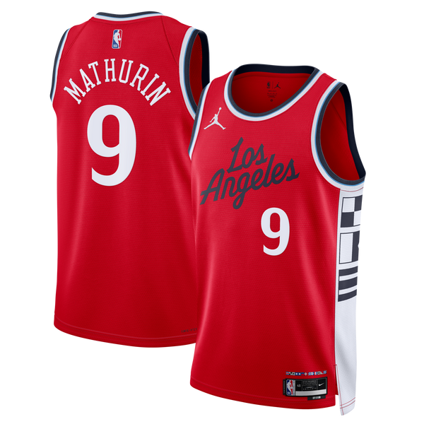 LA Clippers Jordan Brand Statement Edition Swingman Jersey - Red - Bennedict Mathurin -