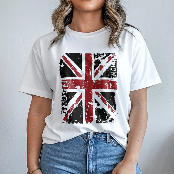 Union Jack T-Shirt | Distressed London England Graphic | Premium Cotton | Patriotic UK Souvenir Gift
