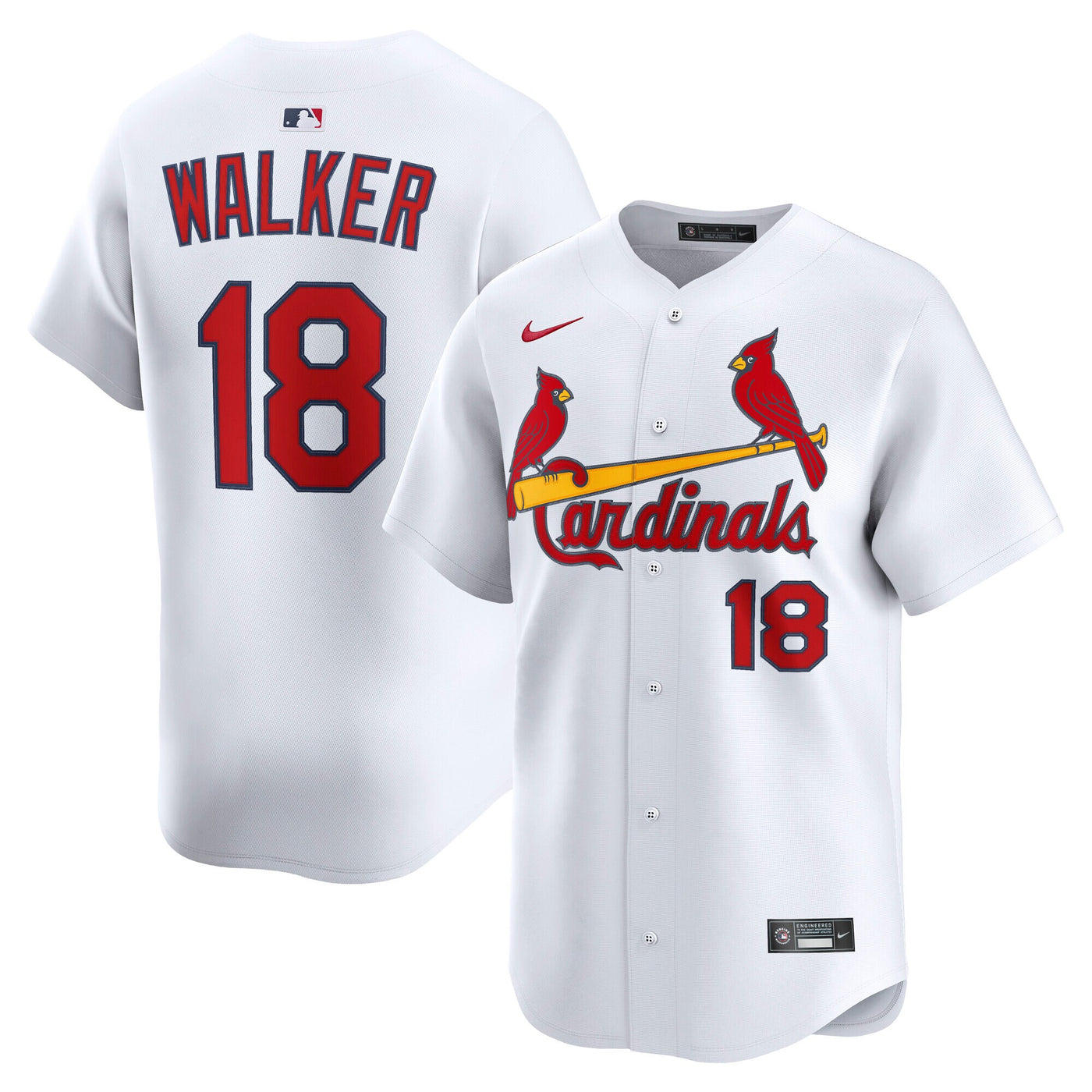 St. Louis Cardinals Jordan Walker Nike White Home Limited Player Jersey