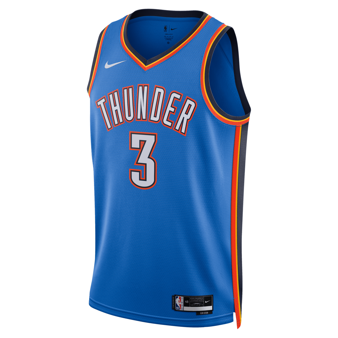 Oklahoma City Thunder Nike Icon Edition Swingman Jersey - Blue - Jared McCain