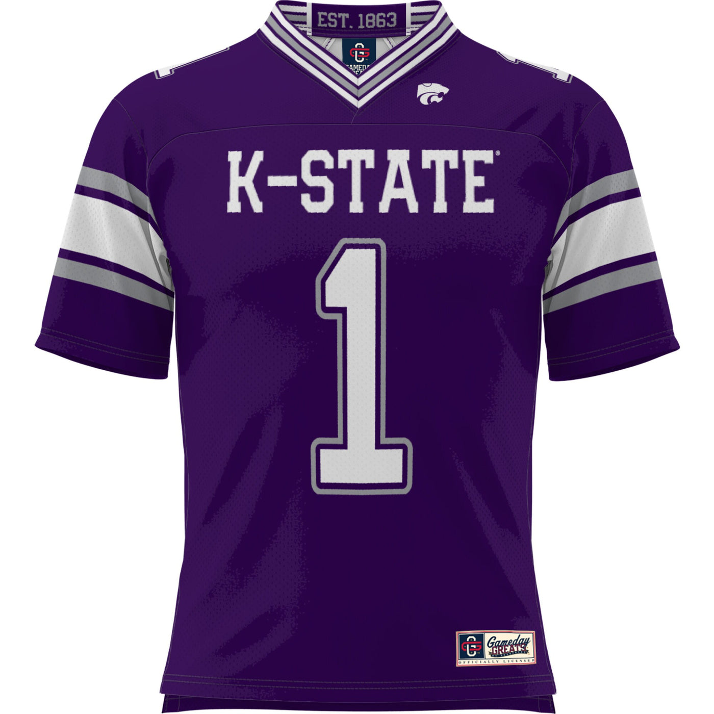 GameDay Greats #1 Purple Kansas State Wildcats Football Jersey