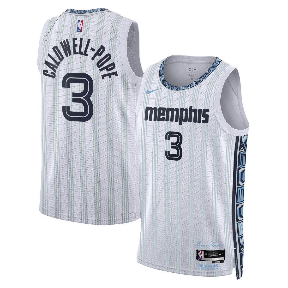 Memphis Grizzlies 2025/26 City Edition Swingman Jersey - Gray - Kentavious Caldwell-Pope -