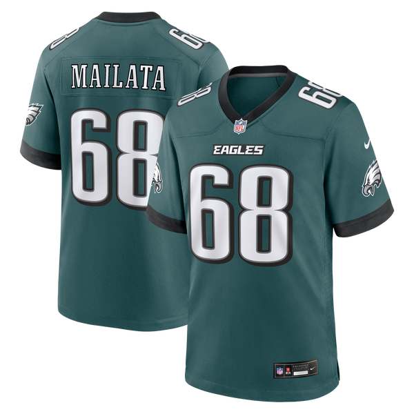 Philadelphia Eagles Jordan Mailata Nike Midnight Green Team Game Jersey