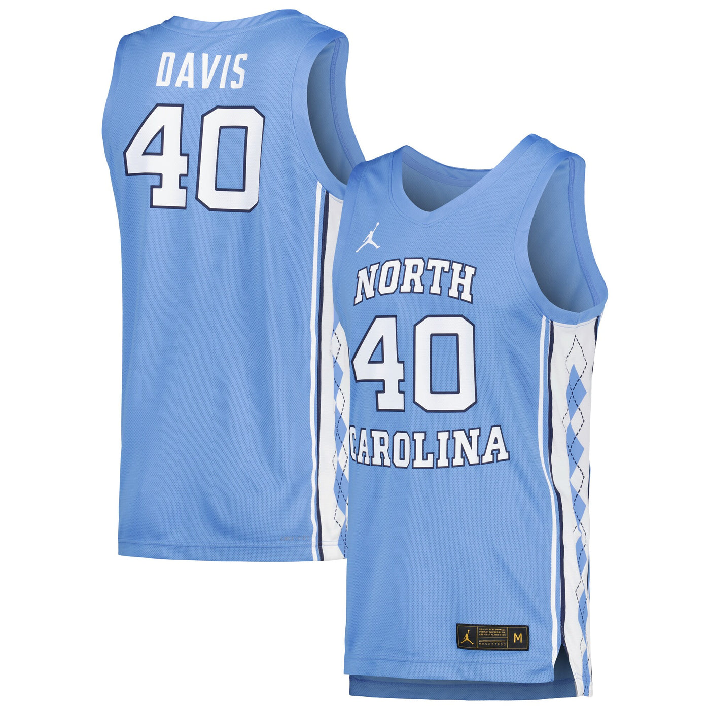 Jordan Brand Hubert Davis Carolina Blue North Carolina Tar Heels Replica Basketball Player Jersey