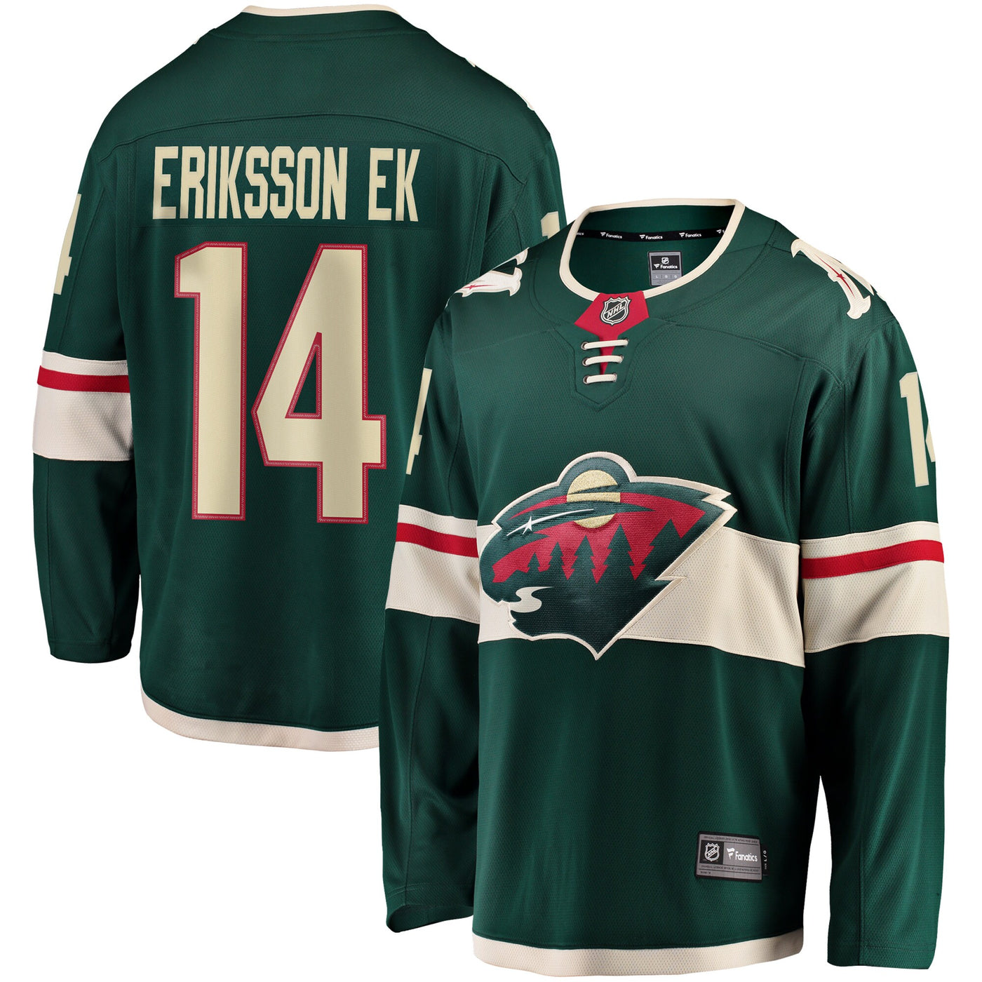Minnesota Wild Joel Eriksson Ek Fanatics Green Breakaway Jersey