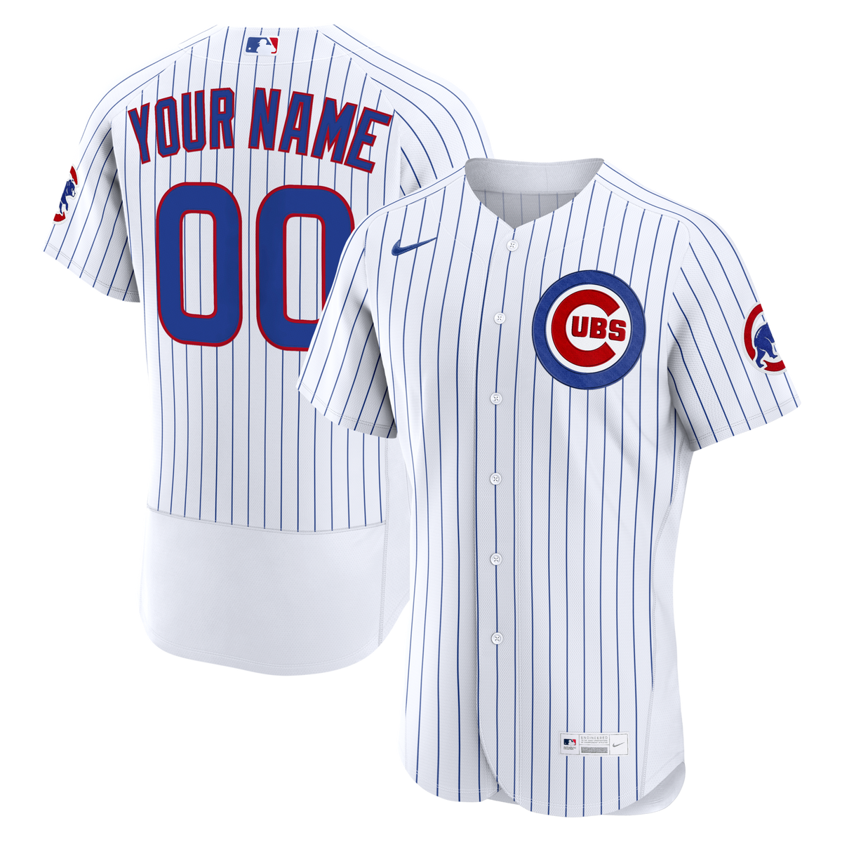 Chicago Cubs White Home Authentic Custom Jersey