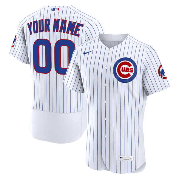 Chicago Cubs White Home Authentic Custom Jersey