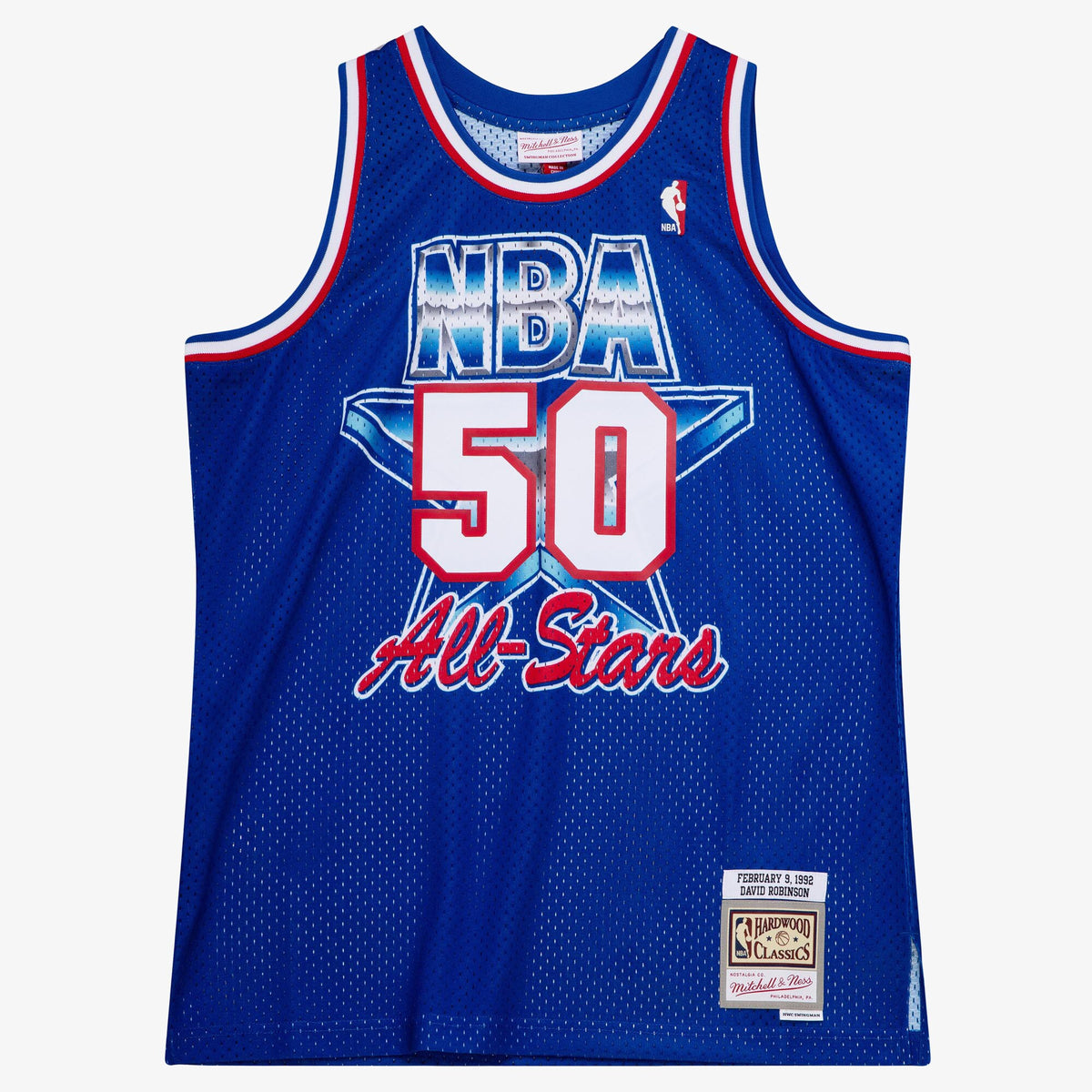 NBA Mitchell & Ness David Robinson 1992 All-Star West Authentic Jersey All-Star - Royal Blue