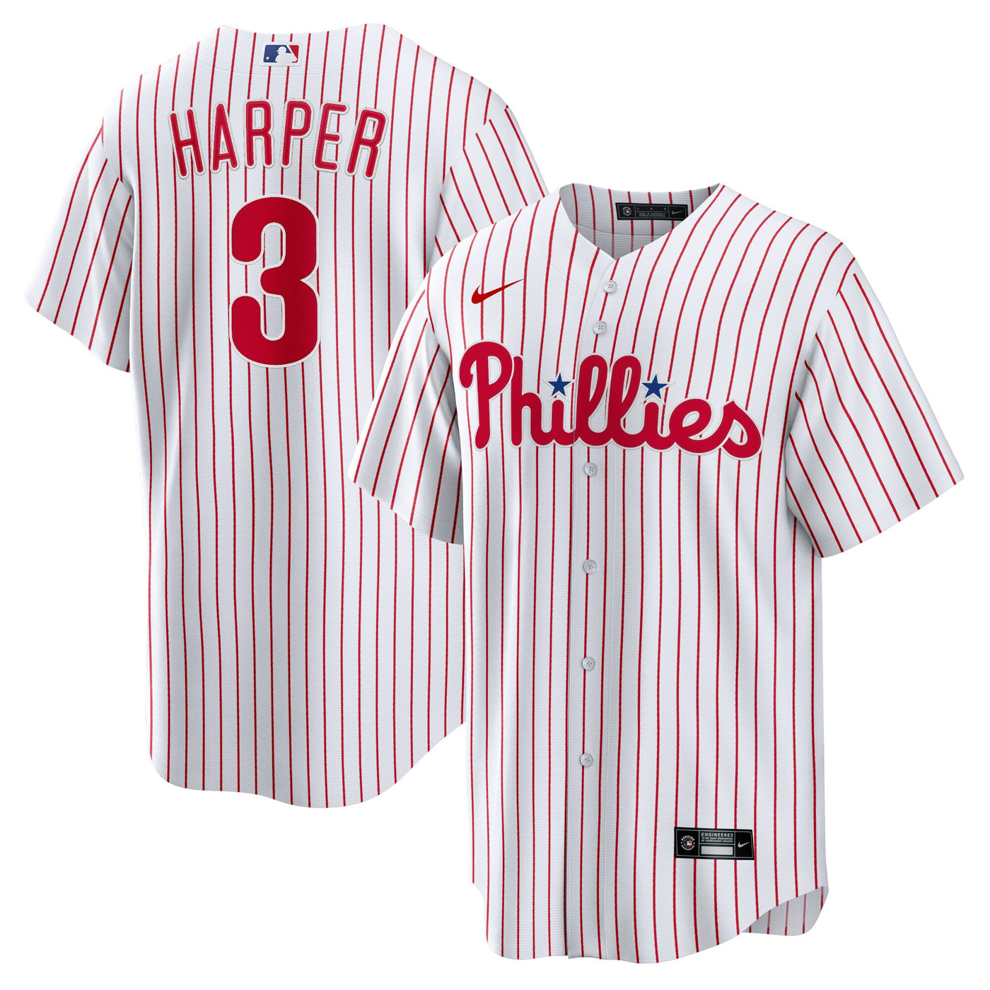 Philadelphia Phillies Bryce Harper Nike White Home Replica Player Name Jersey