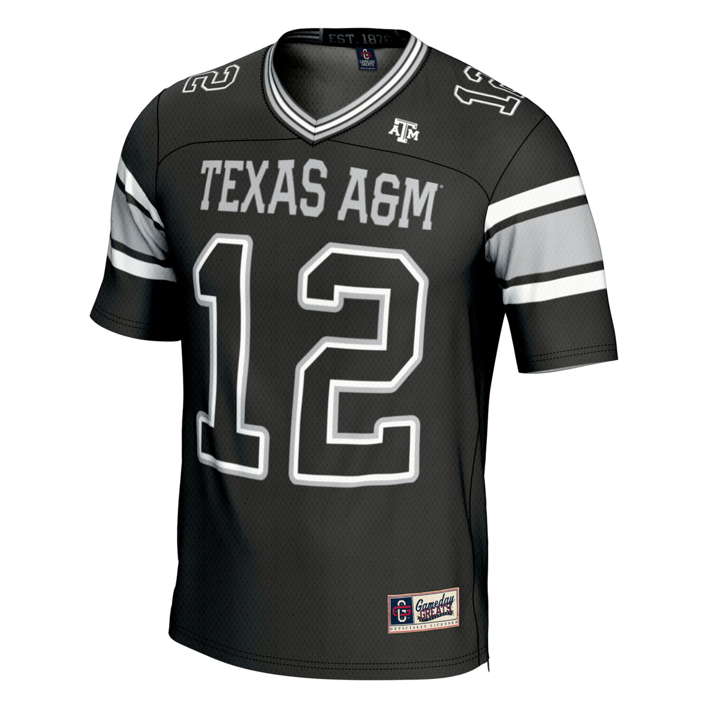 GameDay Greats #12 Black Texas A&M Aggies Football Lightweight Fashion Jersey