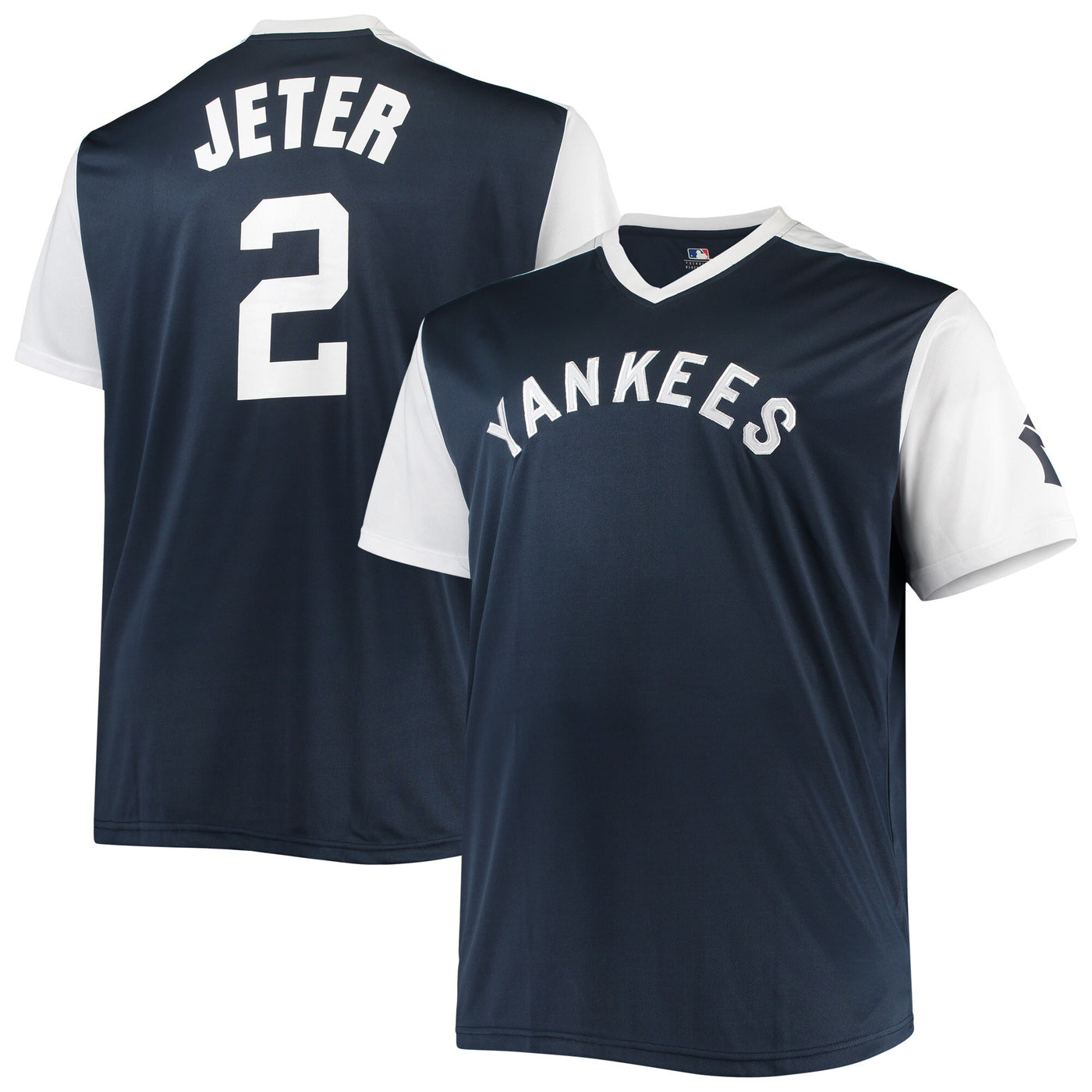 New York Yankees Derek Jeter Navy/White Cooperstown Collection Replica Player Jersey