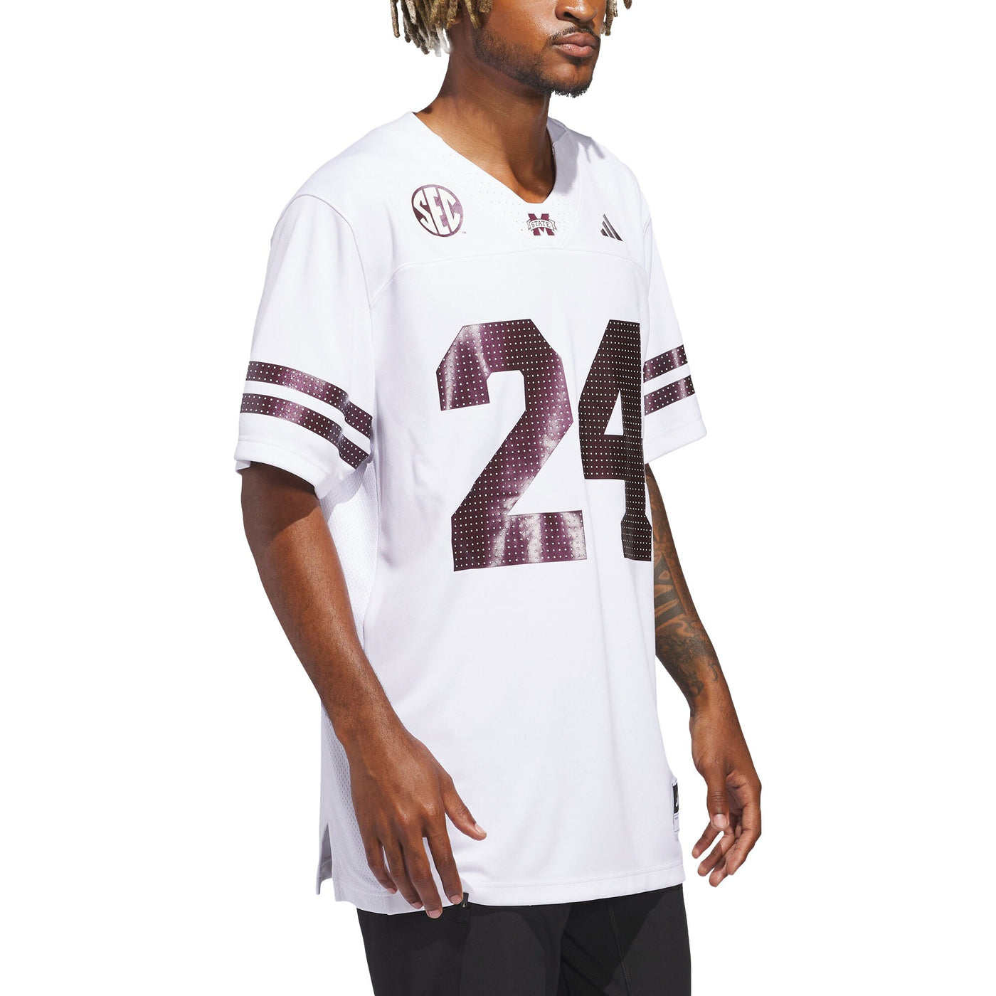 adidas White Mississippi State Bulldogs White Out Jersey