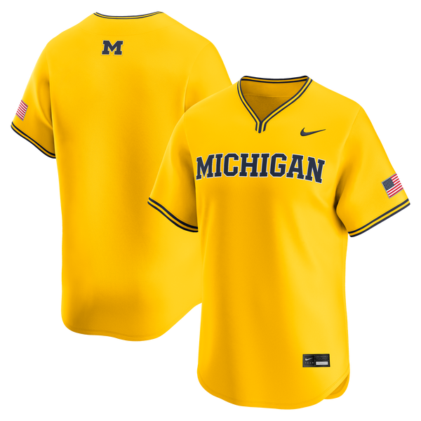 Nike Maize Michigan Wolverines Alternate Limited Baseball Jersey