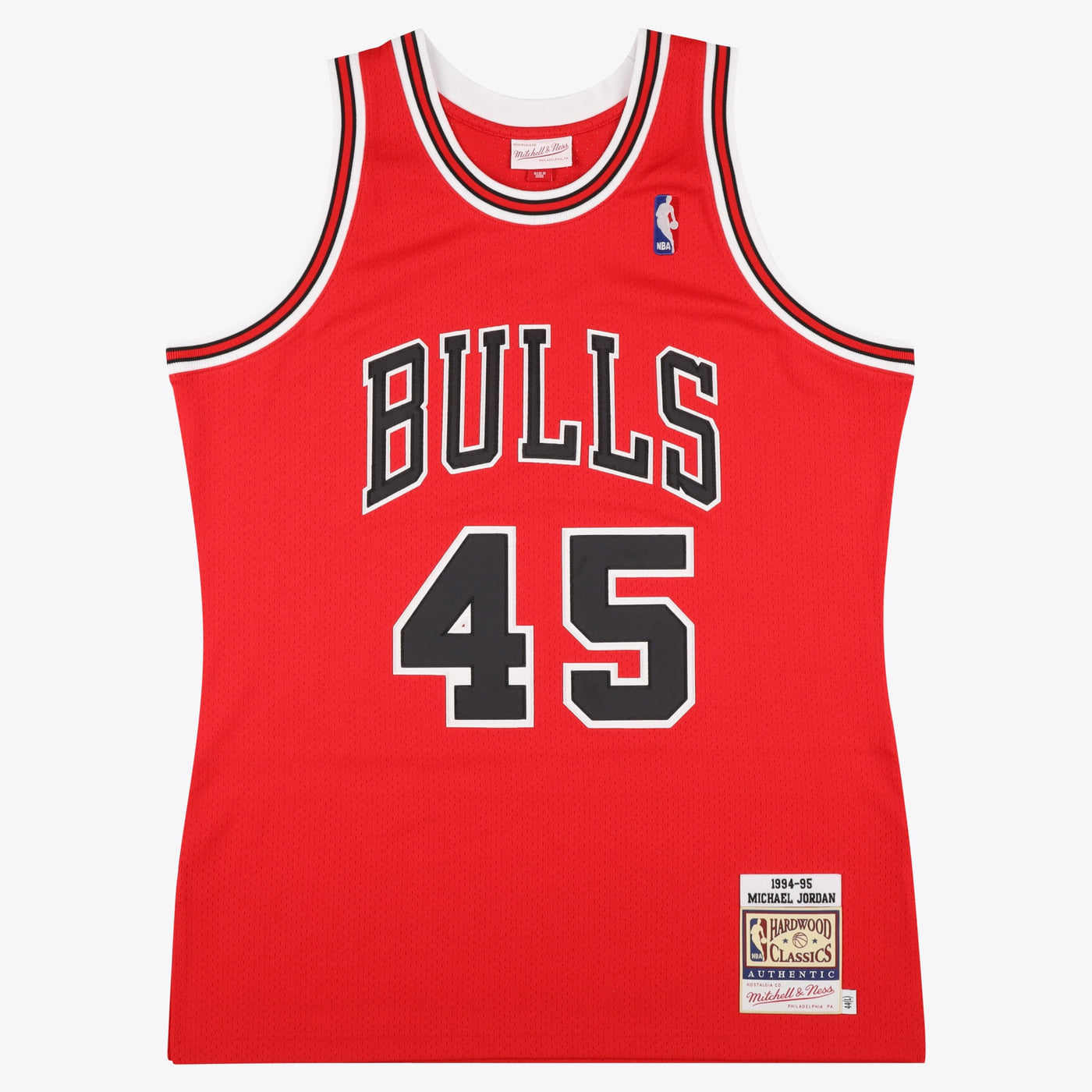 Chicago Bulls Michael Jordan 1994-95 Road 45 Authentic Jersey By Mitchell & Ness - Red -