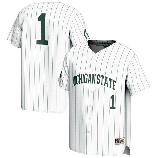 GameDay Greats #1 White Michigan State Spartans Lightweight Baseball Jersey