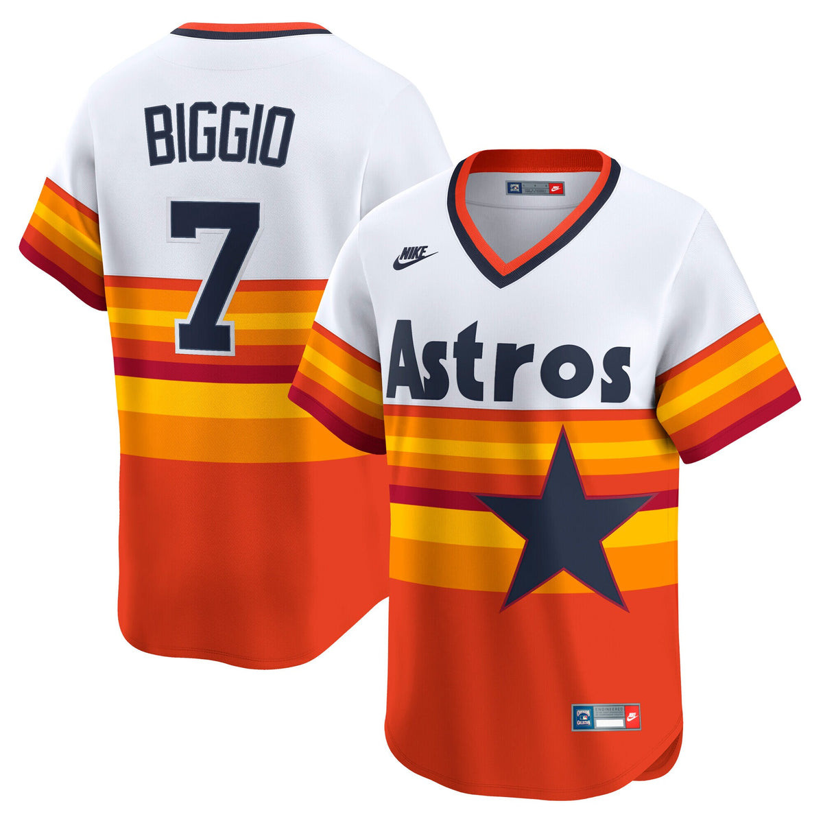 Houston Astros Craig Biggio White Throwback Cooperstown Collection Limited Player Jersey