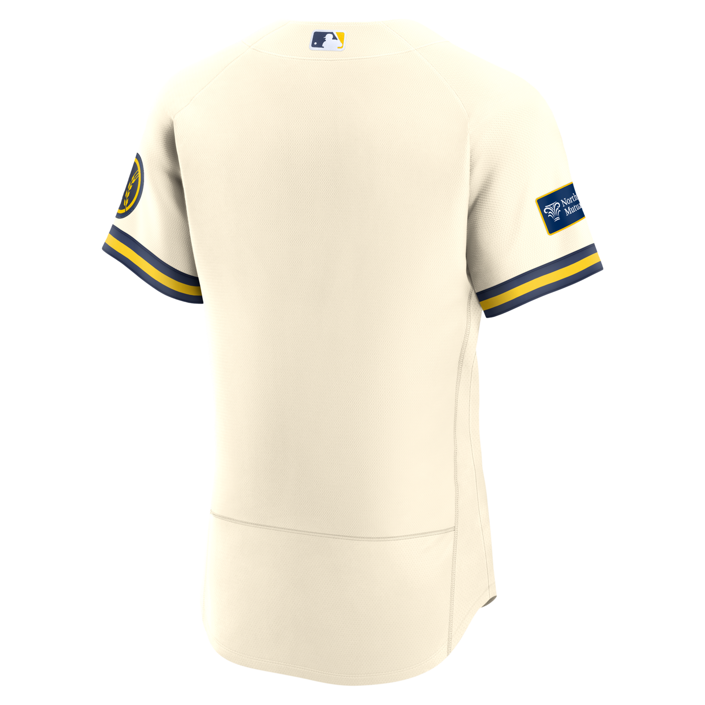 Milwaukee Brewers Nike Cream Home Sponsor Patch Authentic Jersey