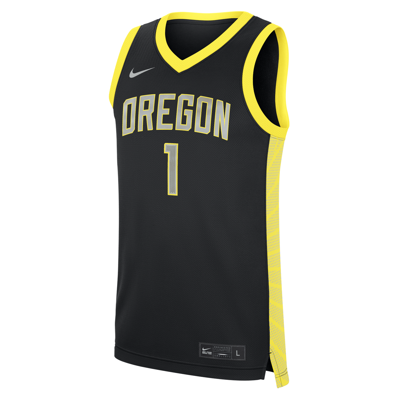 Nike Black Oregon Ducks #1 Alternate Replica Basketball Jersey
