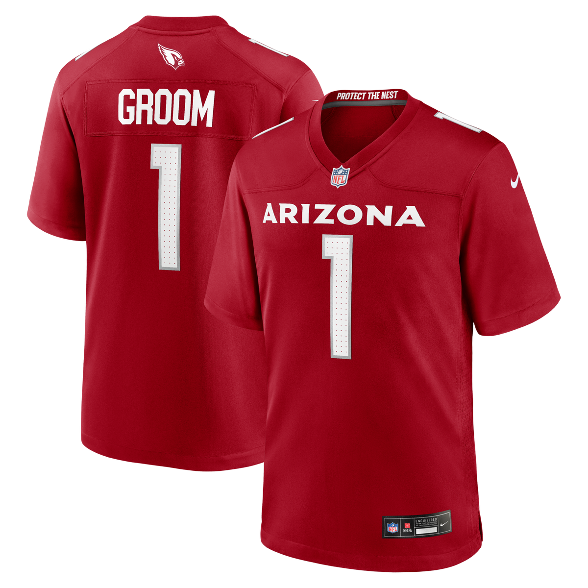 Arizona Cardinals Number 1 Groom Cardinal Game Jersey