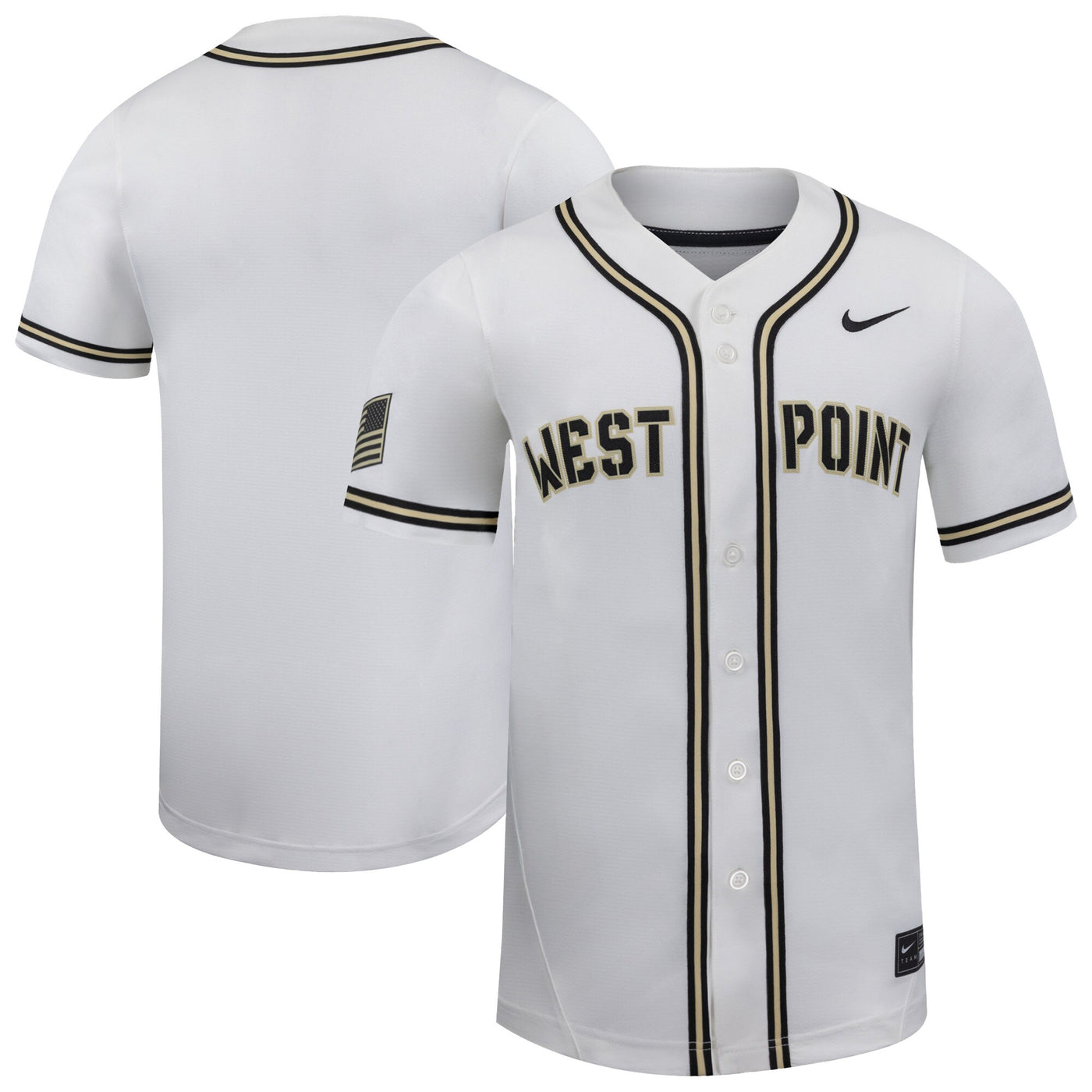 Nike White Army Black Knights Replica Baseball Jersey