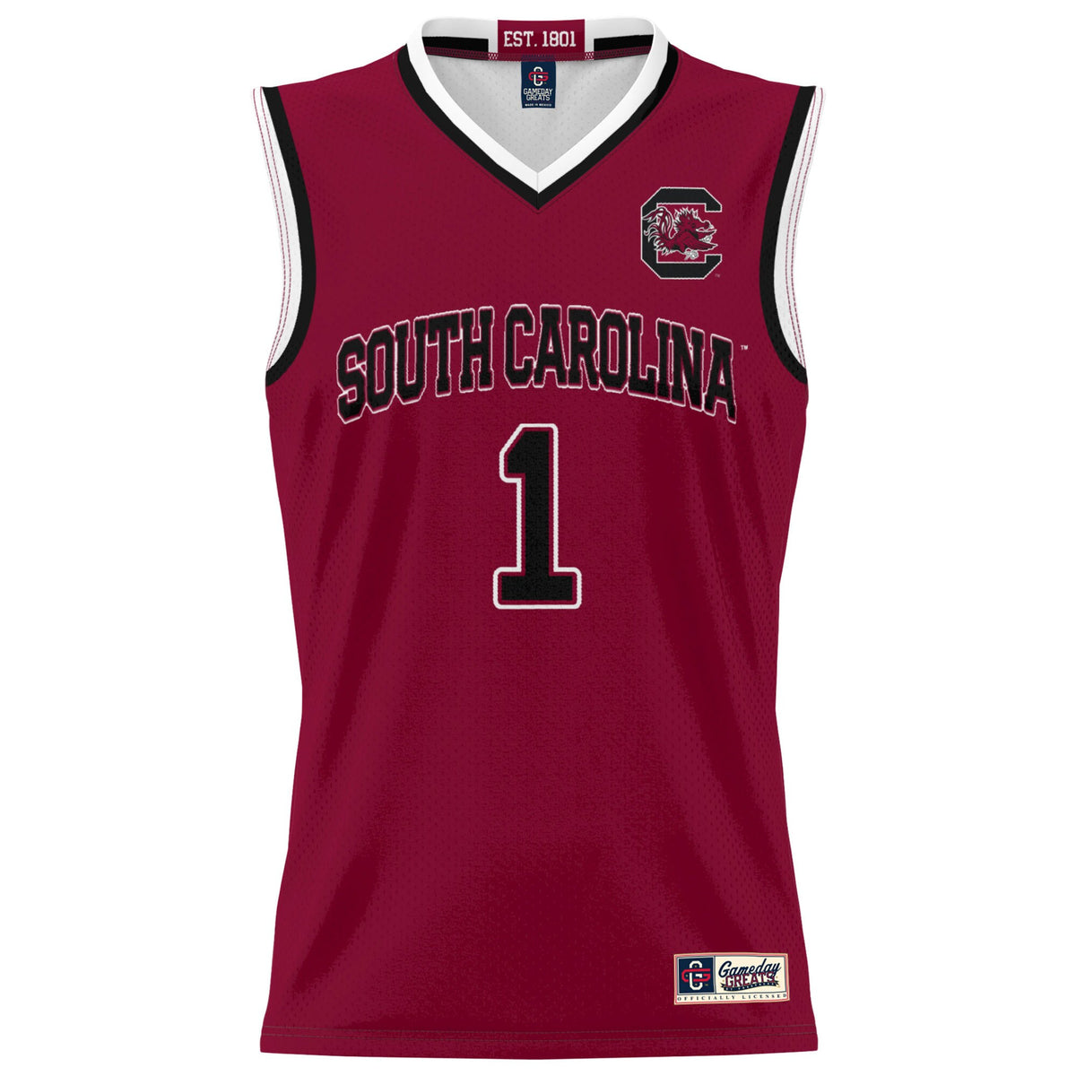 #1 South Carolina Gamecocks GameDay Greats Lightweight Basketball Fashion Jersey - Garnet