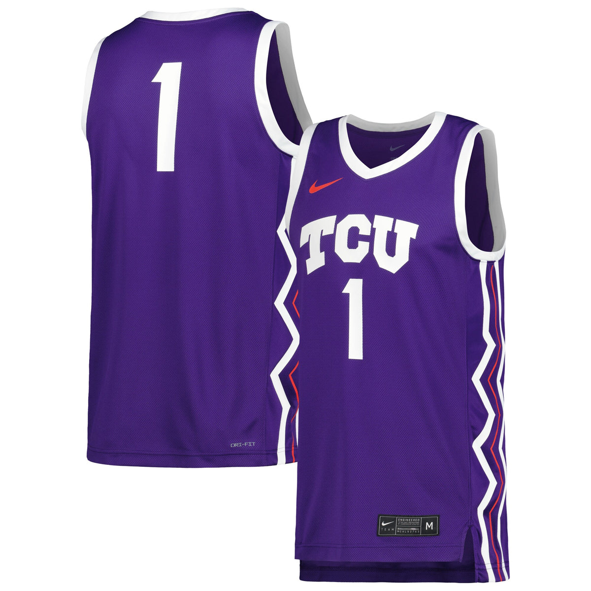TCU Horned Frogs Replica Basketball Jersey - Purple