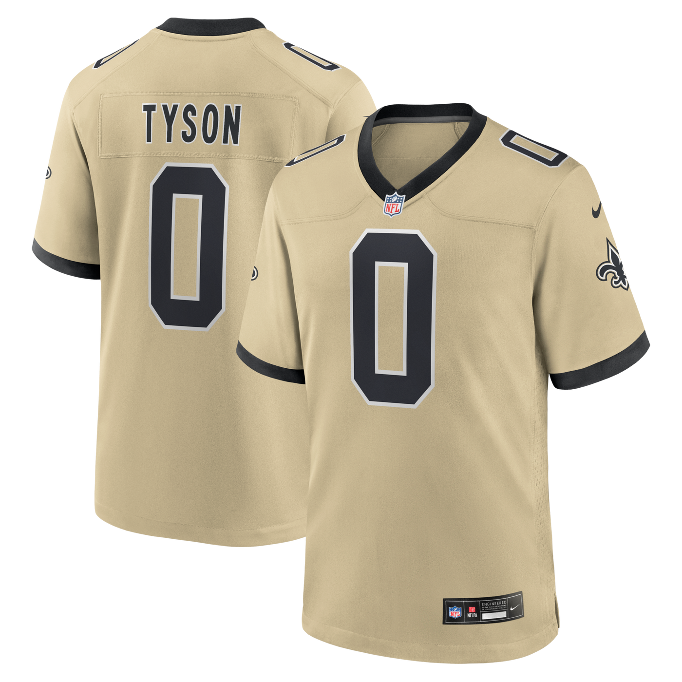 New Orleans Saints Jordyn Tyson Nike Gold 2026 NFL Draft First Round Pick No. 8 Alternate Game Jersey
