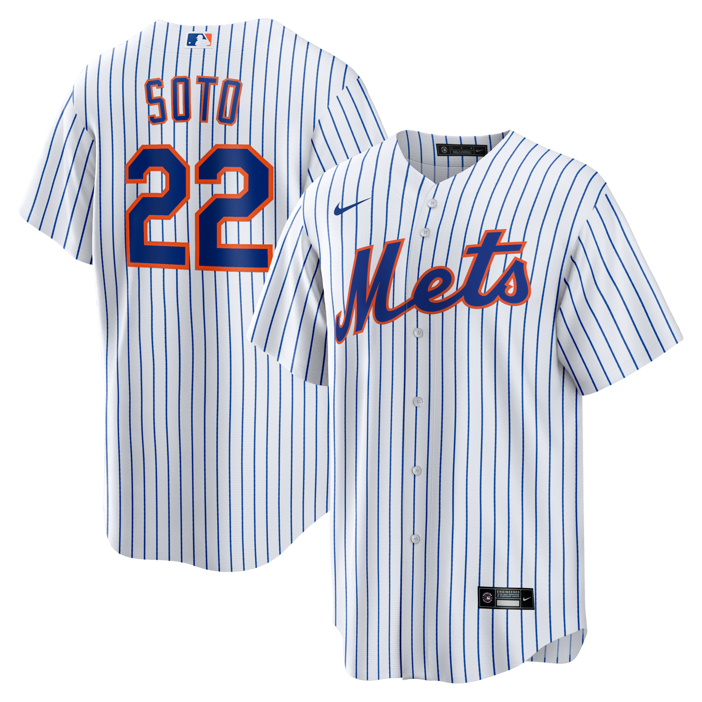 New York Mets Nike White Home Replica Player Jersey