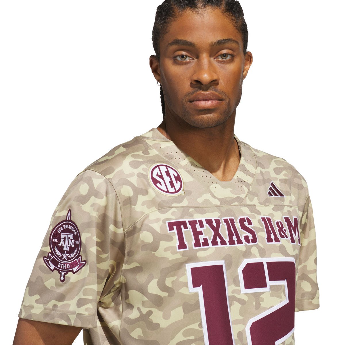 #12 Texas A&M Aggies Honor & Support Premier Strategy Jersey - Beige