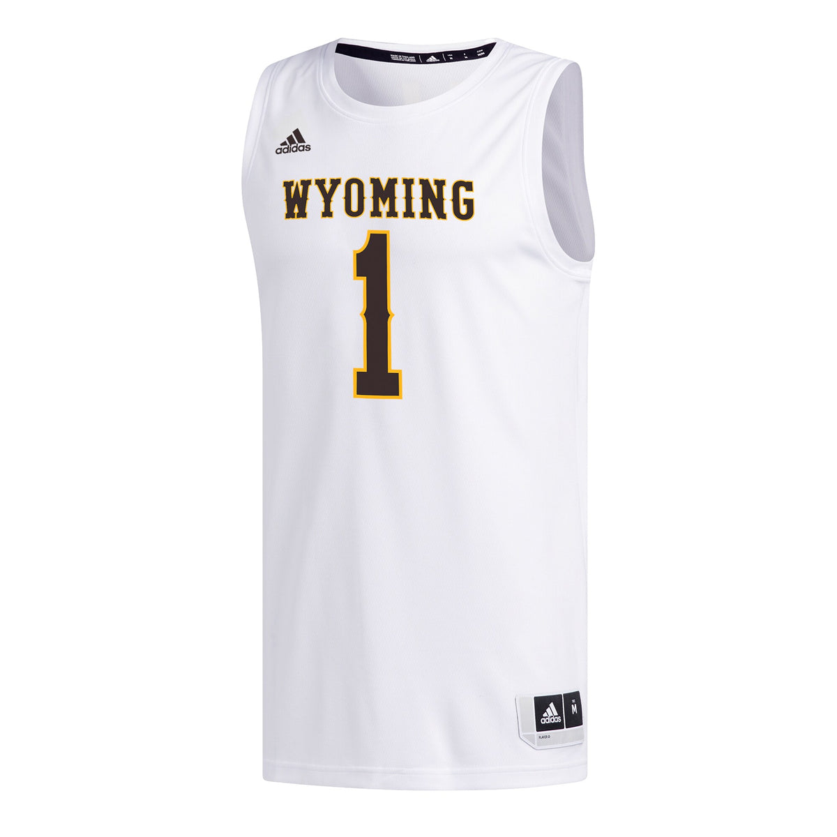 #1 Wyoming Cowboys Replica Basketball Jersey - White