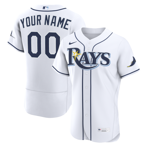Tampa Bay Rays White Home Authentic Custom Jersey