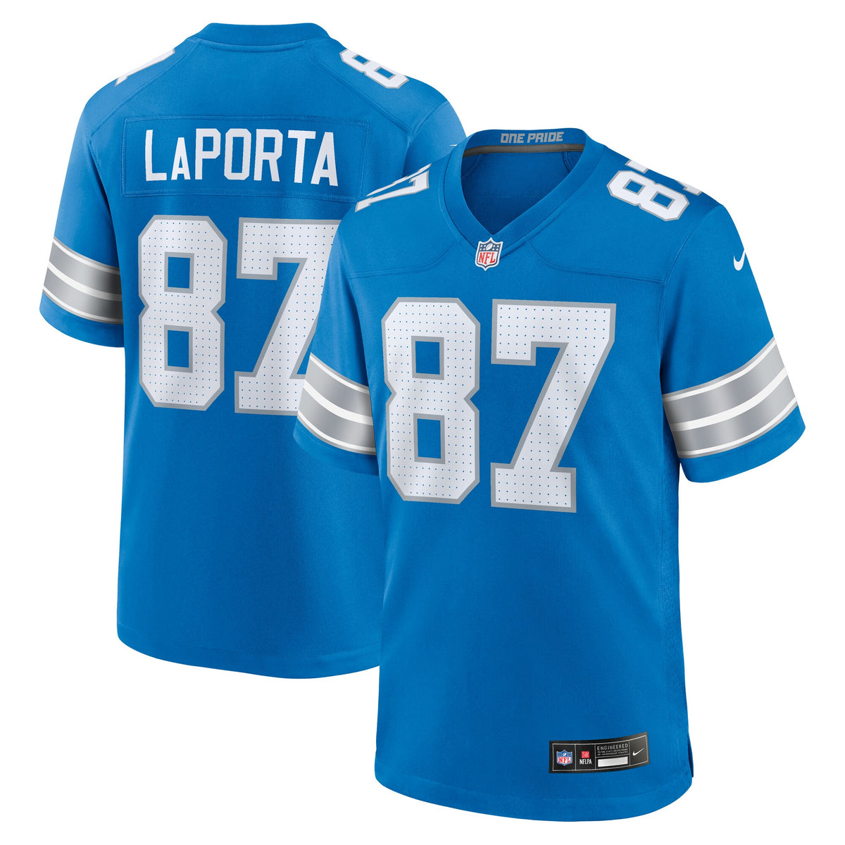 Detroit Lions Sam LaPorta Blue Game Jersey